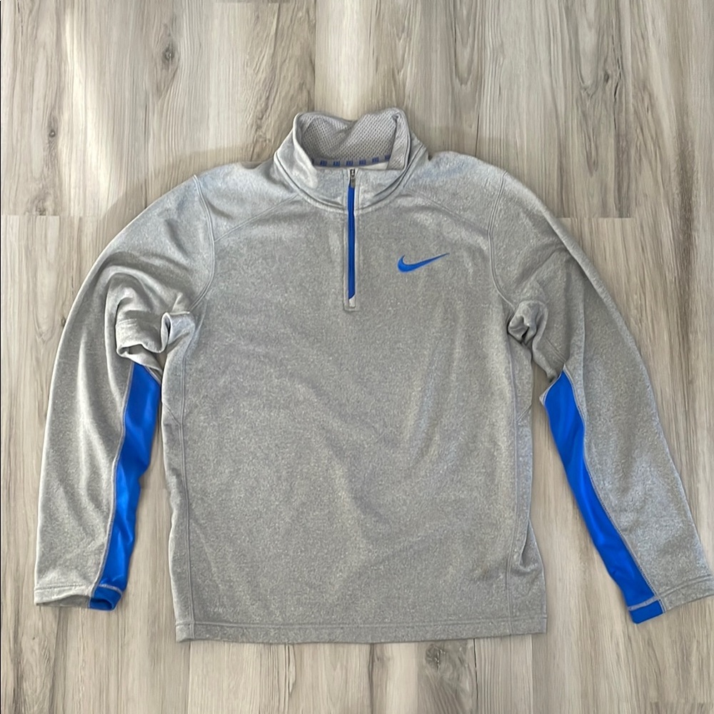 Nike Gray and Blue Pullover